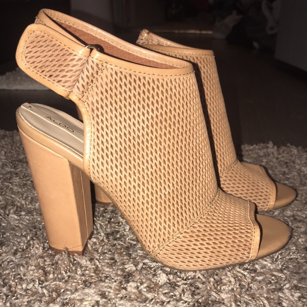 Aldo peep toe booties